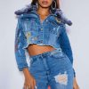 Womens * | Buy Womens Jackets Adonyss Denim Jacket Med. Wash