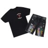 Mens * | Best Pirce Mens Short Sets Fantome T-Shirt/Denim Short Set Black