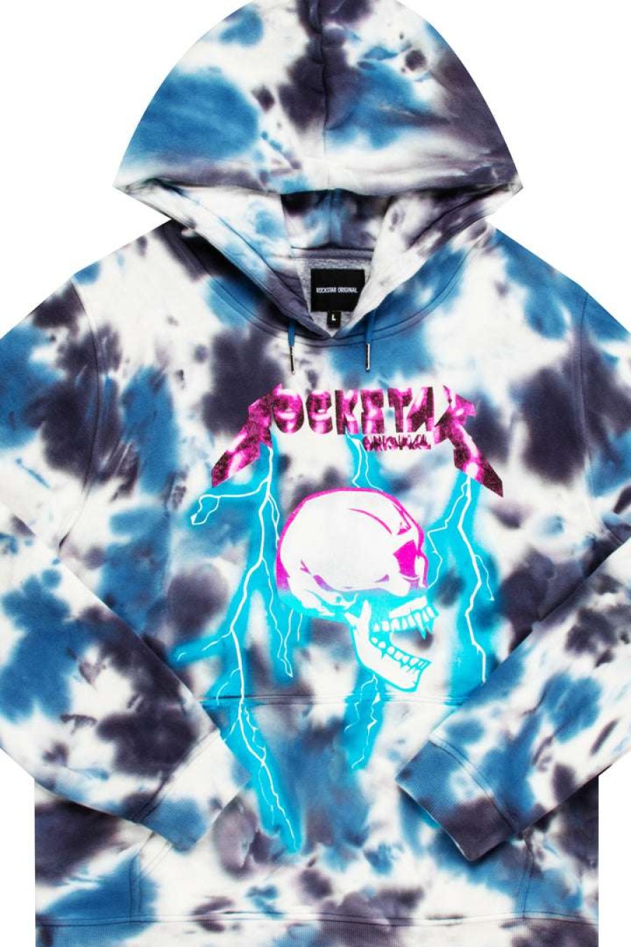 Mens * | Discount Mens Hoodies & Sweatshirts Sage Printed Hoodie Tops Royal Blue