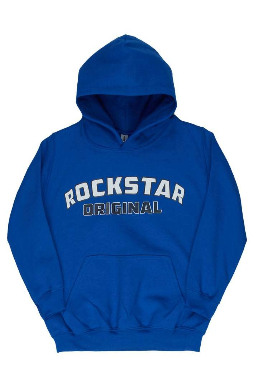 Kids * | Top 10 Boys Hoodies & Sweatshirts Boys Rockstar Graphic Hoodie Royal Blue