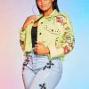 Womens * | Coupon Womens Jackets Shiloh Graffiti Jacket Best Seller Green