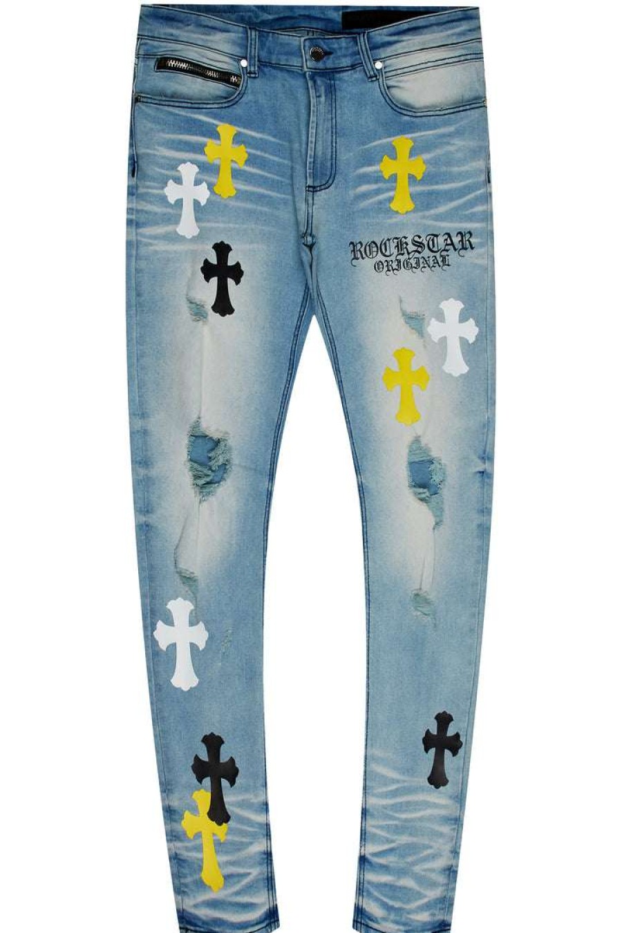 Mens * | Wholesale Mens Jeans Leonard Graphic Jean Yellow