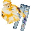 Kids * | Discount Boys Denim Sets Boys Zayden Hoodie/Jean Set Yellow/Light