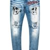 Mens * | Best Pirce Mens Jeans Lorcan Printed Jean Denim Blue