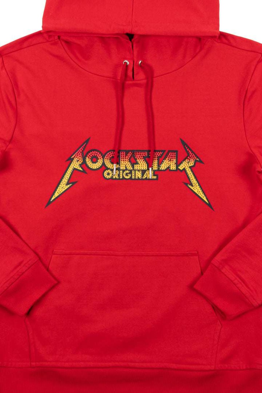 Mens * | Hot Sale Mens Hoodies & Sweatshirts Slick Crystal Hoodie ( ) Tops Red