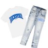 Kids * | Best Reviews Of Boys Denim Sets Boys Tyrian T-Shirt/Jean Set New Arrivals White