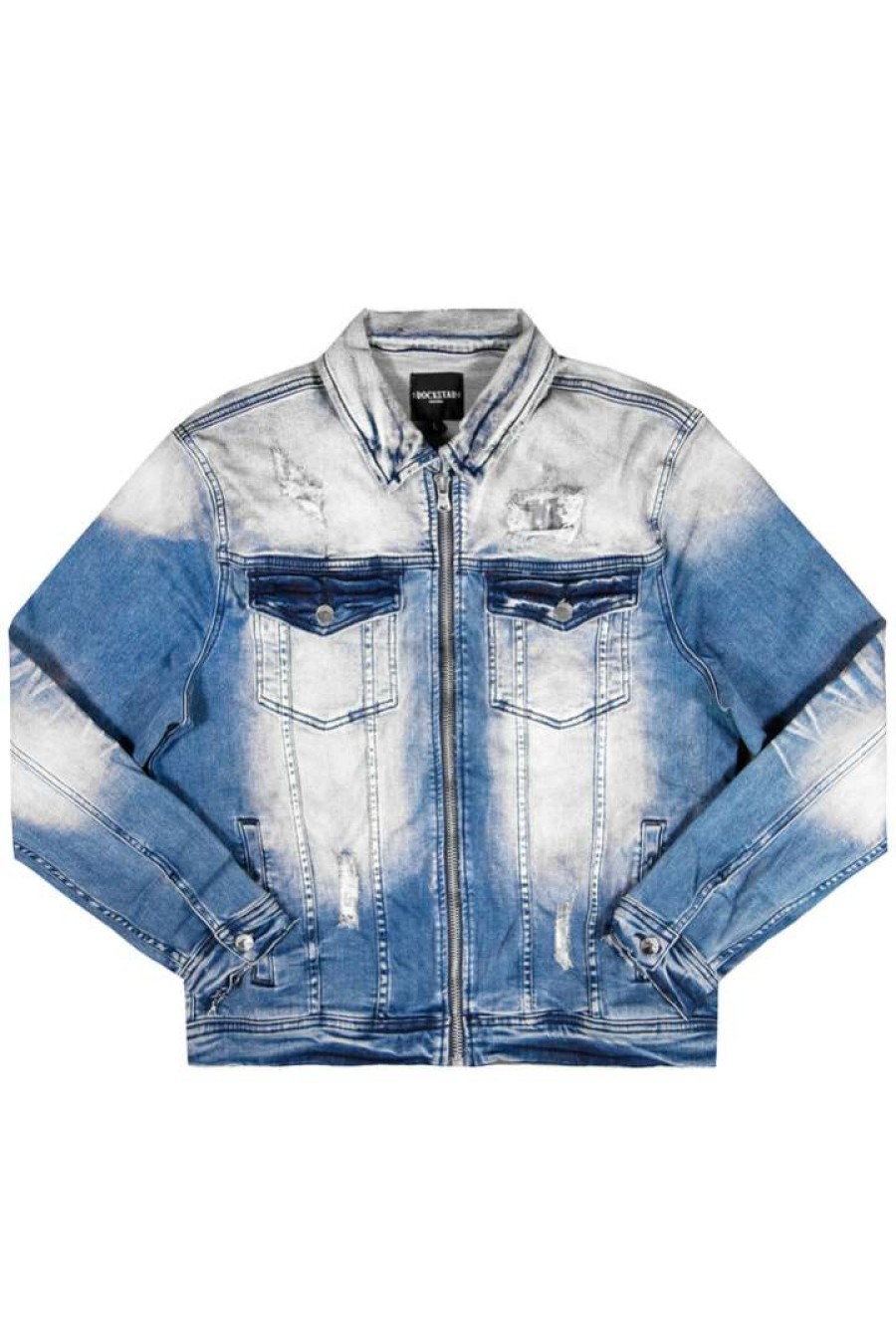 Mens * | Coupon Mens Denim Jackets Avid Denim Jacket Medium Wash