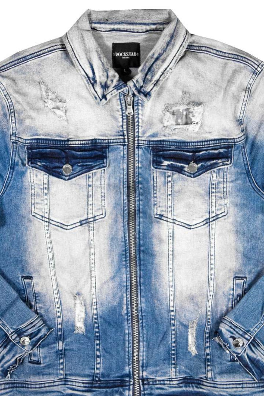 Mens * | Coupon Mens Denim Jackets Avid Denim Jacket Medium Wash